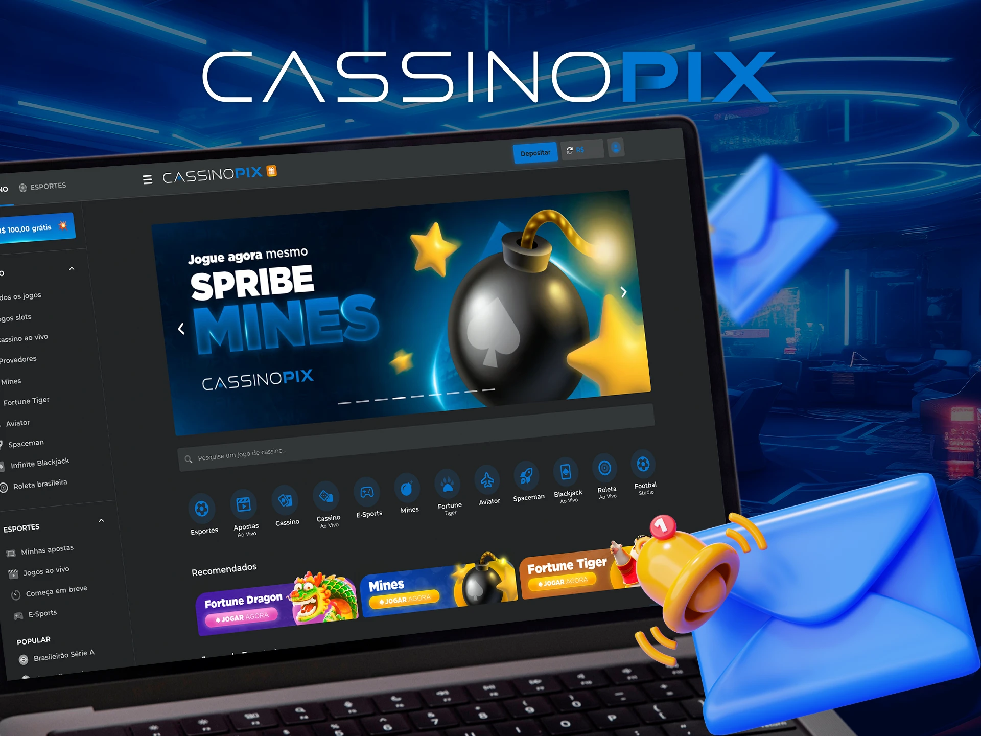 Faça suas perguntas enviando um e-mail para a Cassino Pix.