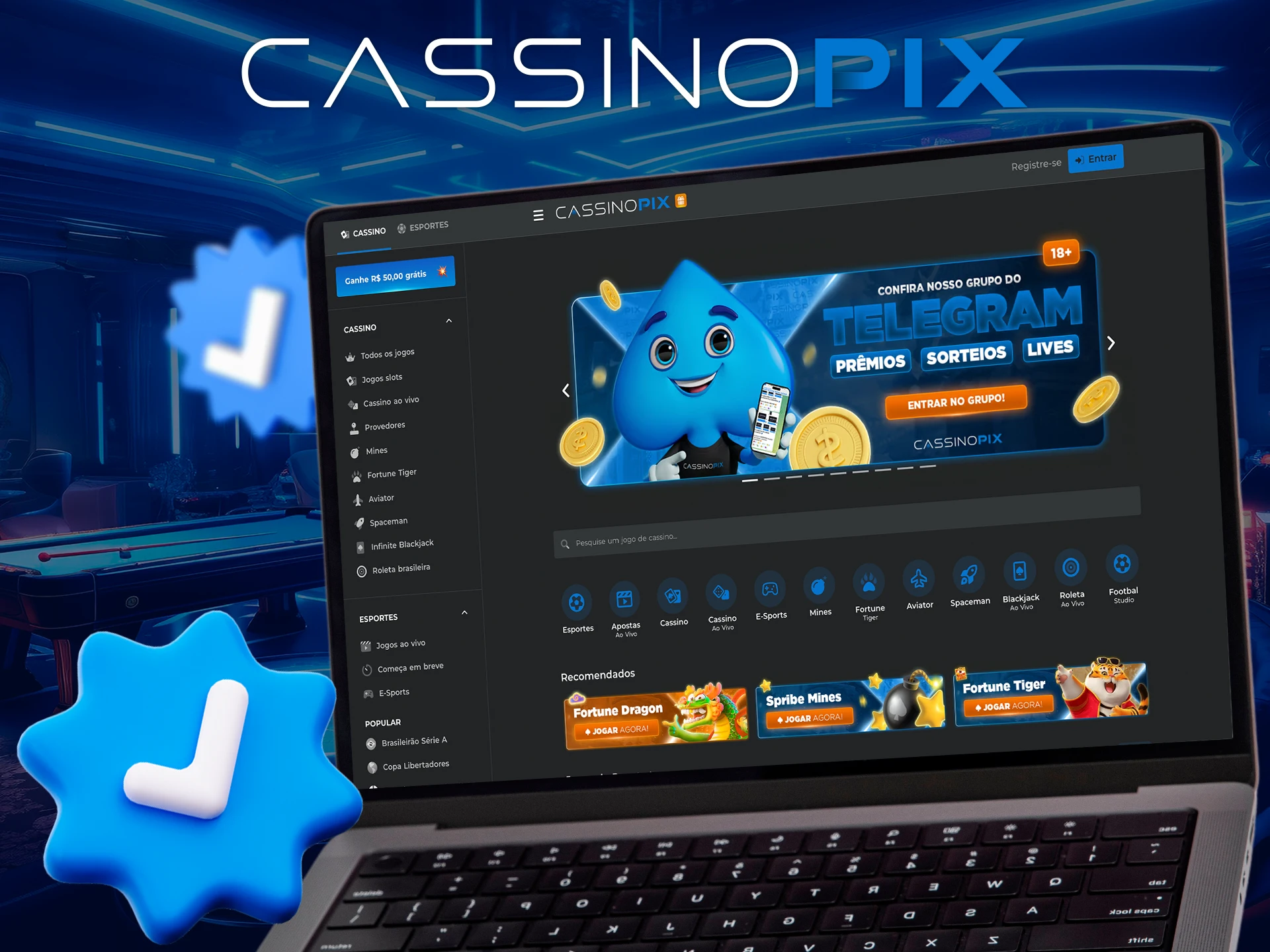 A Cassino Pix segue os termos e condições da licença.