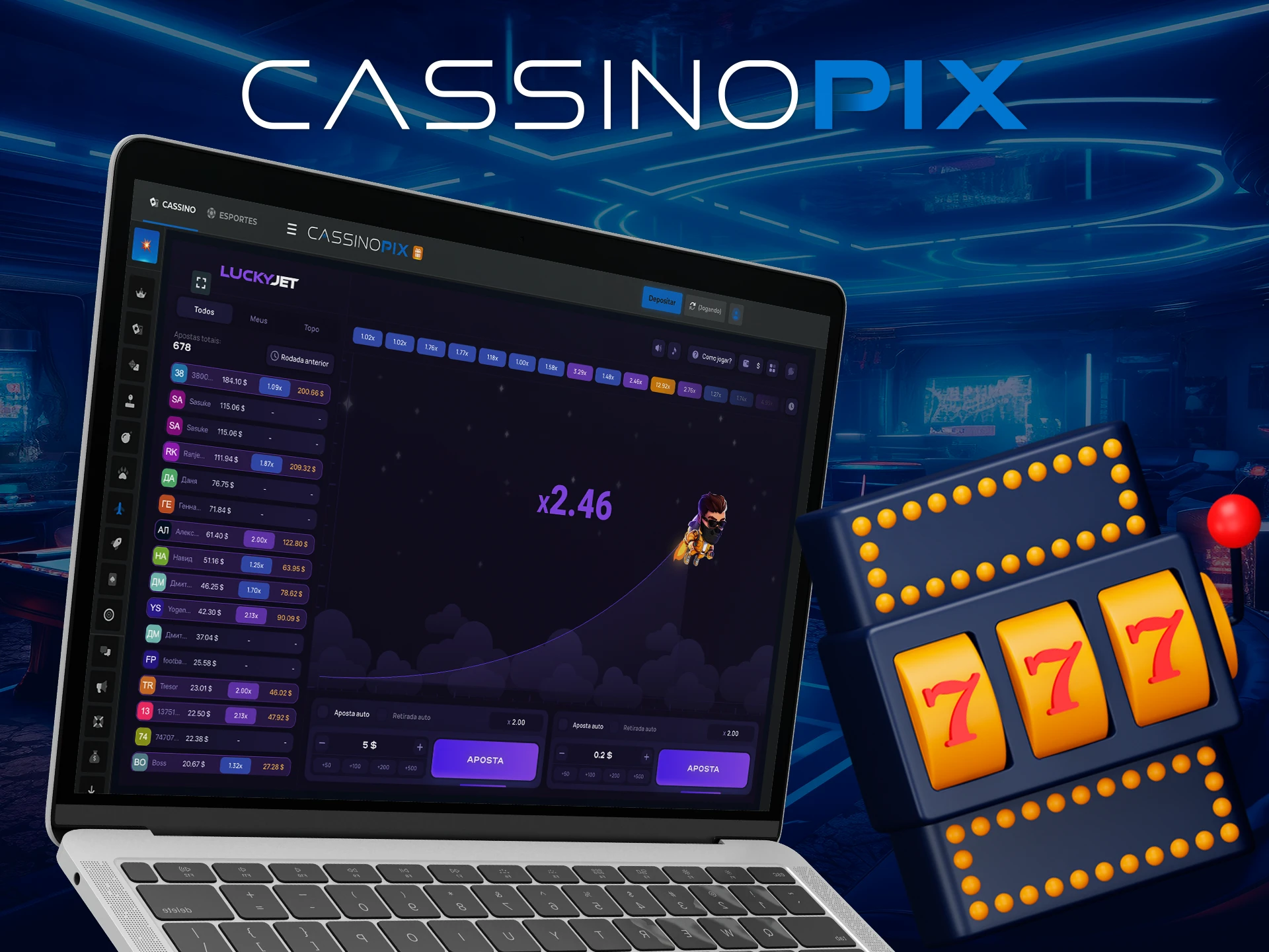 Saiba mais informações sobre o jogo Lucky Jet no Cassino Pix.