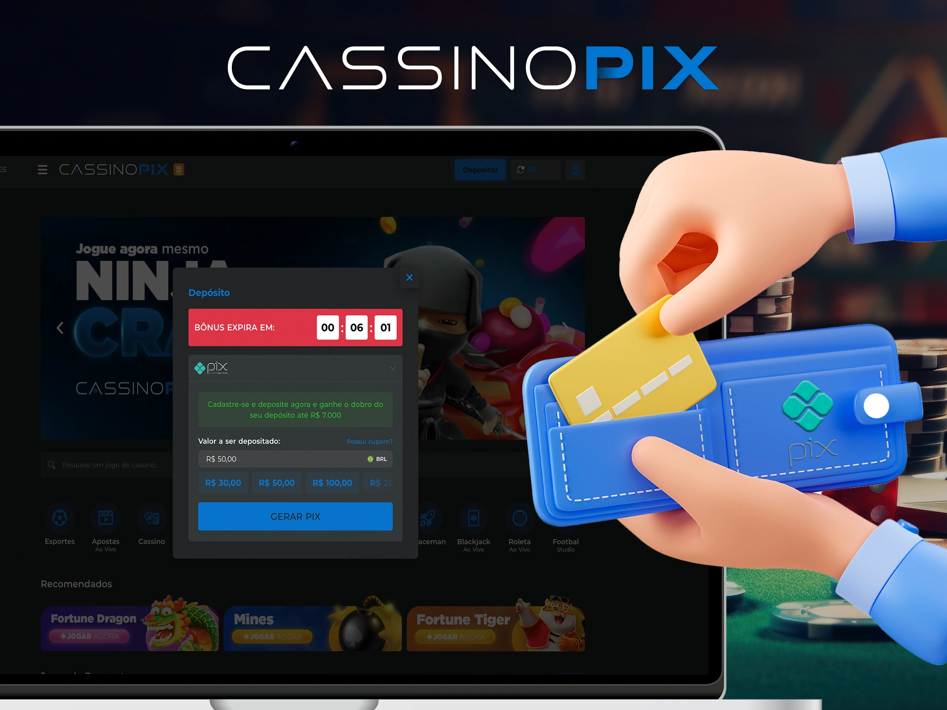 Saiba como fazer um depósito no Cassino Pix.