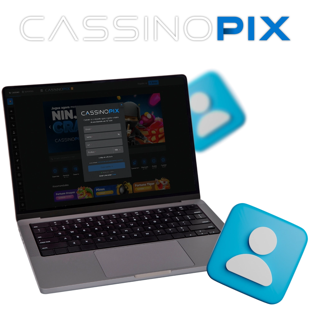 Registre uma conta e faça suas apostas no Cassino Pix.