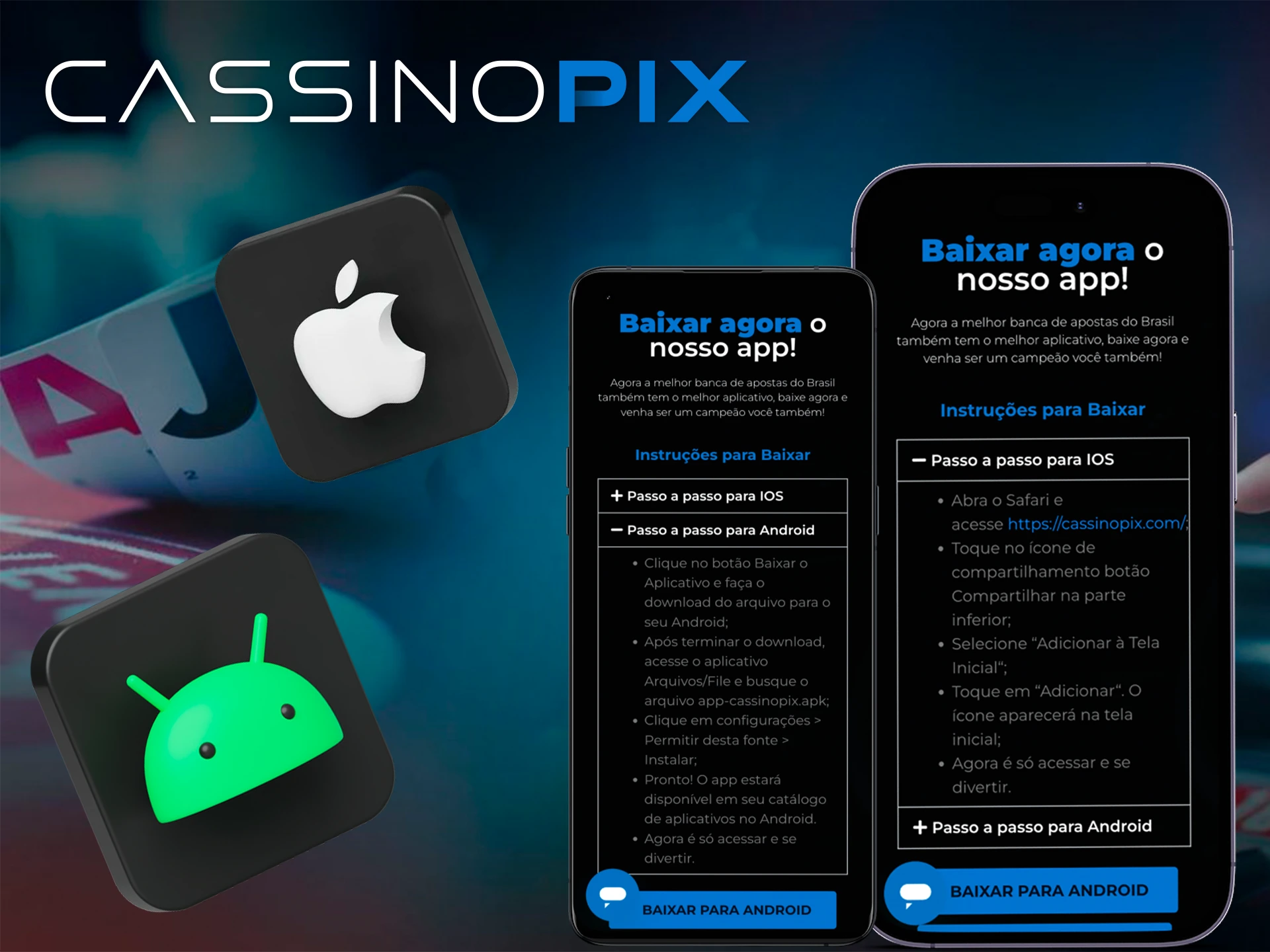 Conheça o aplicativo móvel Cassino Pix.