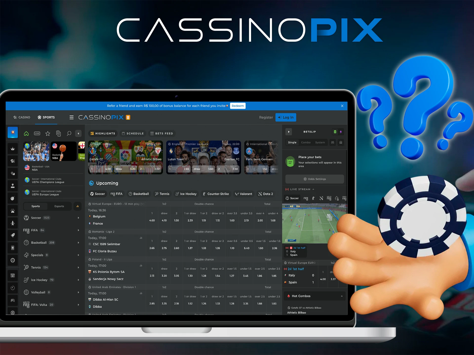 Saiba como apostar no Cassino Pix.