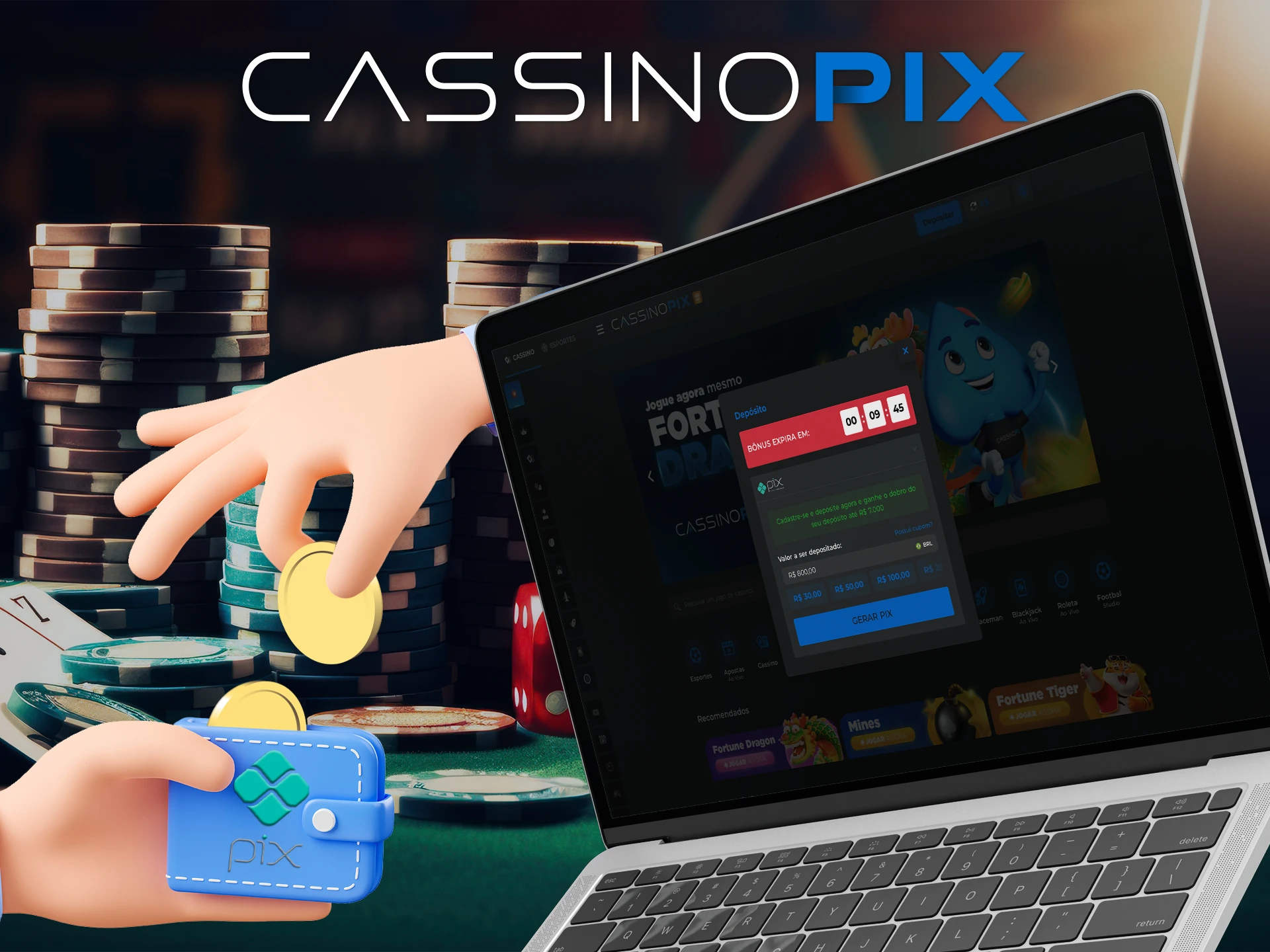 Saiba como fazer e sacar um depósito com o Cassino Pix.