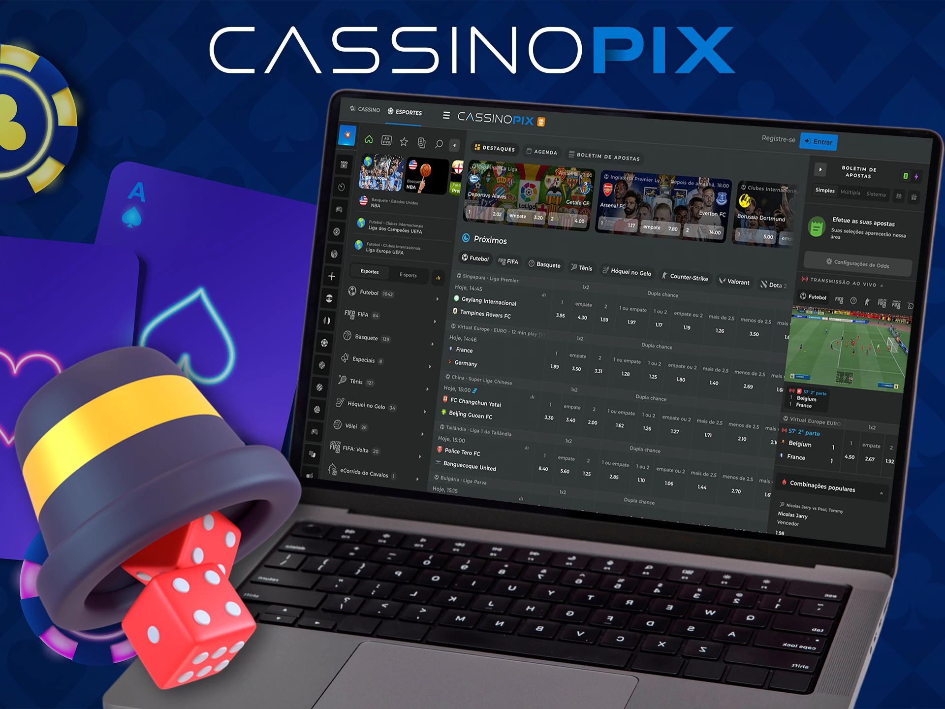 O Cassino Pix oferece aos seus jogadores uma grande variedade de apostas.