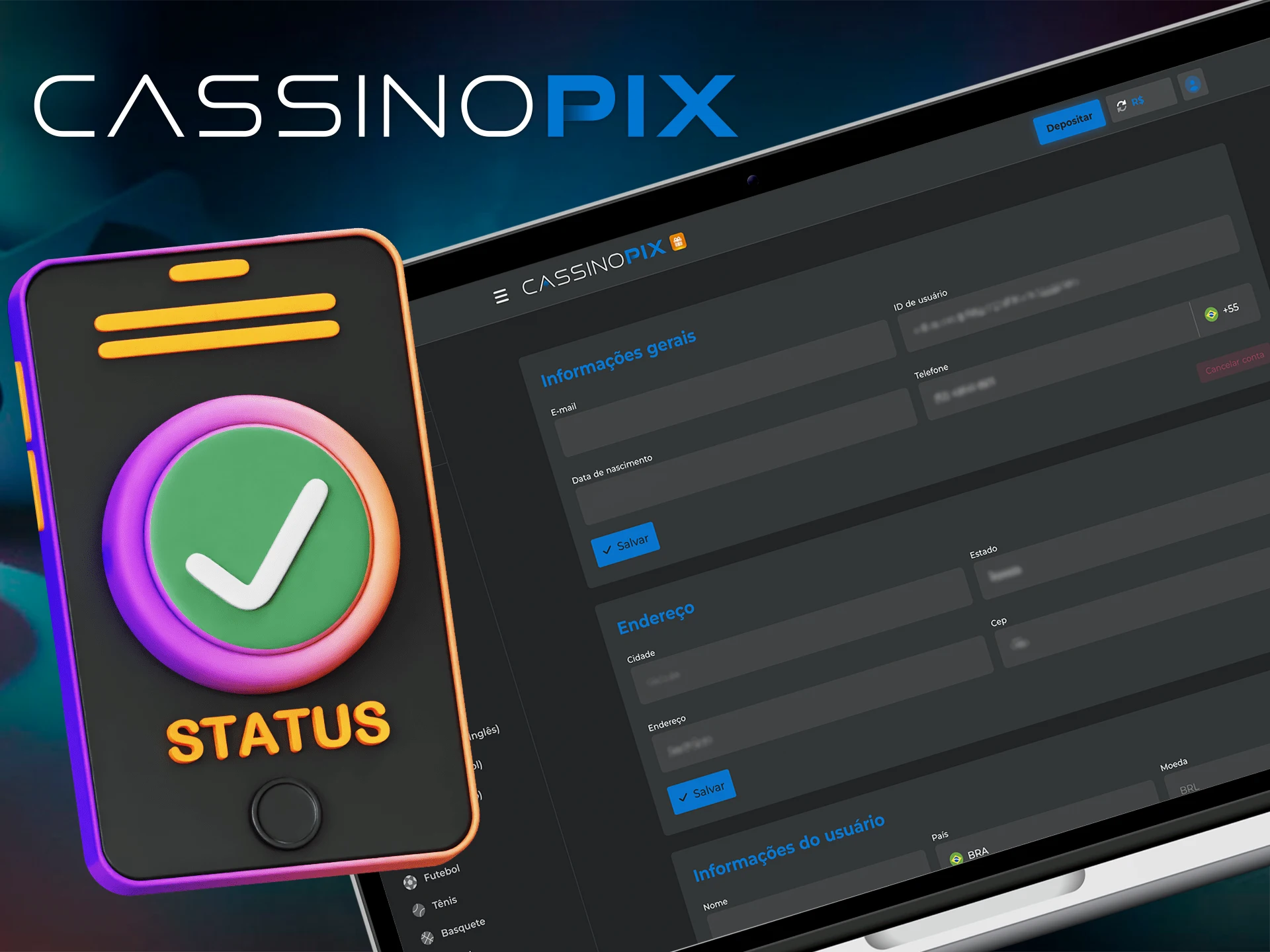 Aproveite todos os recursos do Cassino Pix depois de se registrar.